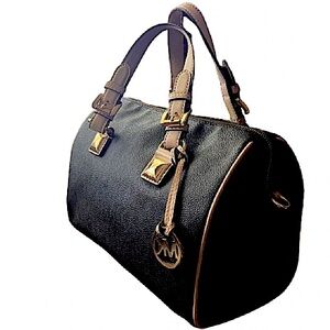 Michael Kors Grayson purse Dark Brown with logo